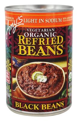 Amy's Organic Low Sodium Refried Black Beans, 15.4 OZ