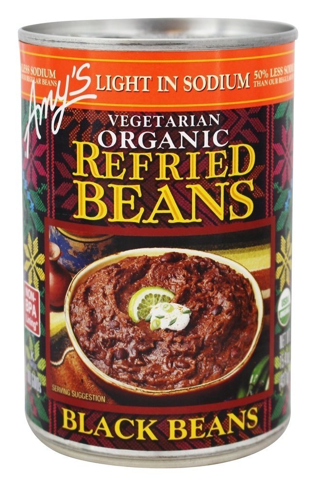 Amy's Organic Low Sodium Refried Black Beans, 15.4 OZ