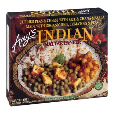 Amy's Indian Mattar Paneer, Gluten-Free, Organic, 10-Ounce Boxes (Pack of 12)
