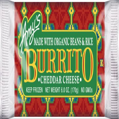 Amy's Bean Rice & Cheese Burrito, Organic, 6-Ounce Boxes (Pack of 12)