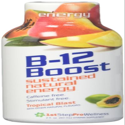 1st Step for Energy B-12 Shot Maximum Energy, Tropical Blast, 2-Ounce, 12 per Box