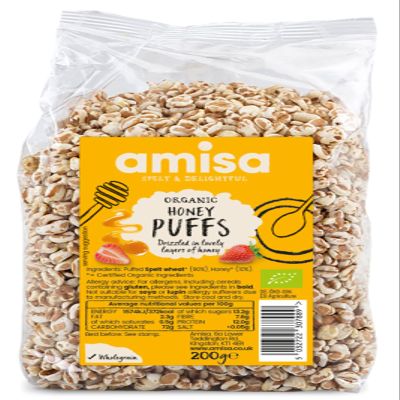 Amisa Organic - Spelt Puffs - Honey - 200g
