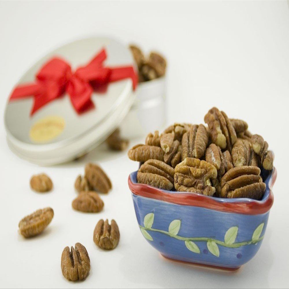 14oz Roasted Mammoth Pecan Gift Tin (Salted)