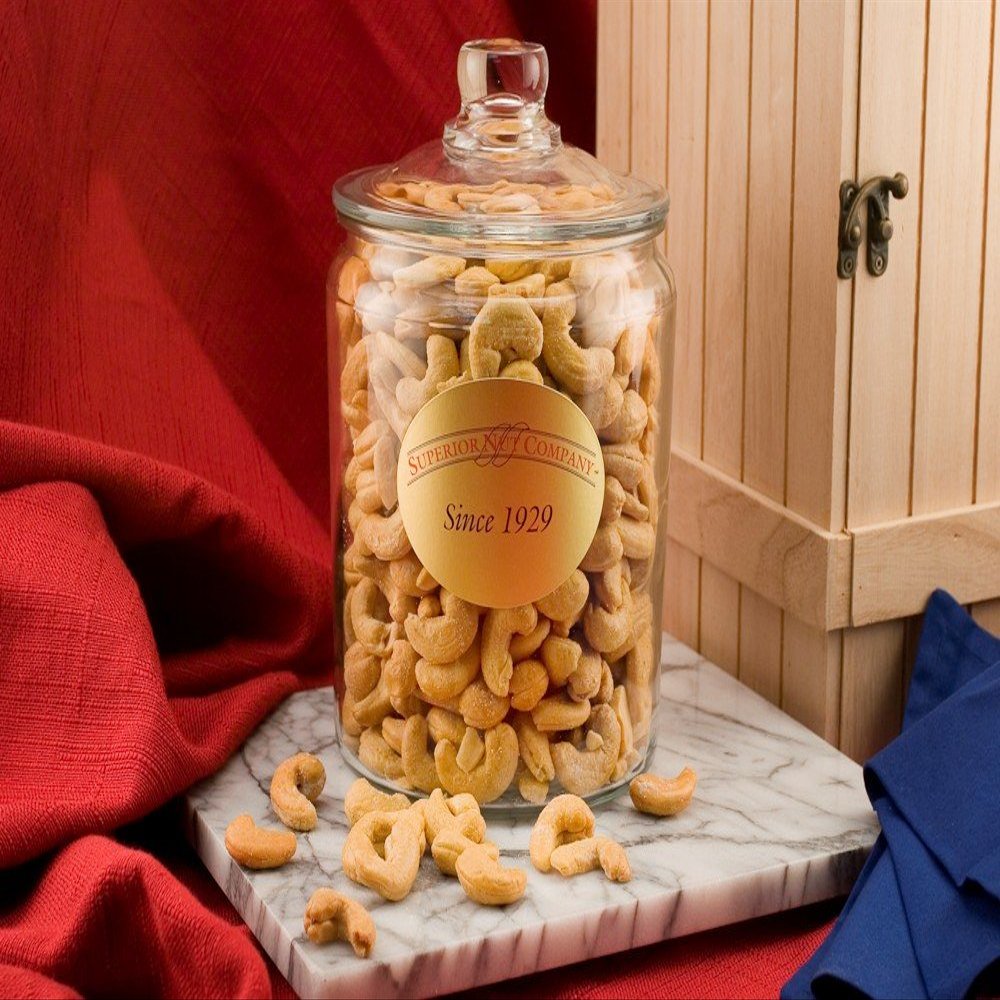 Giant Cashews (2.5 Pound Glass Jar) (Unsalted)