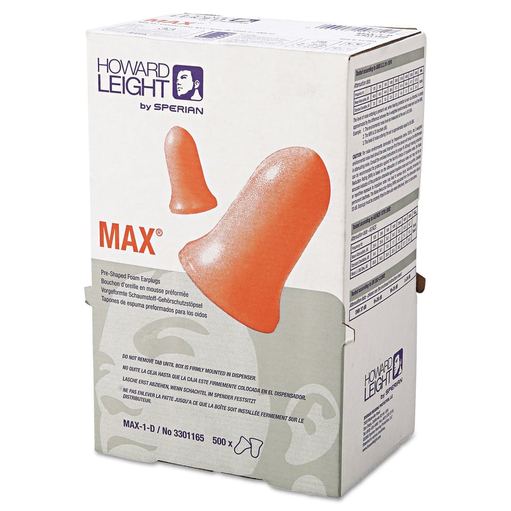 Howard Leight By Honeywell Ear Plugs, 33dB, W/o Cord, Univ, 500 Pack