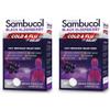 Sambucol Cold and Flu Relief Tablets - Homeopathic Cold Medicine, Nasal & Sinus Congestion Relief, Use for Runny Nose, Coughing, Cold Remedy for Adults - Black Elderberry, 30 Count, 2-Pack view 1