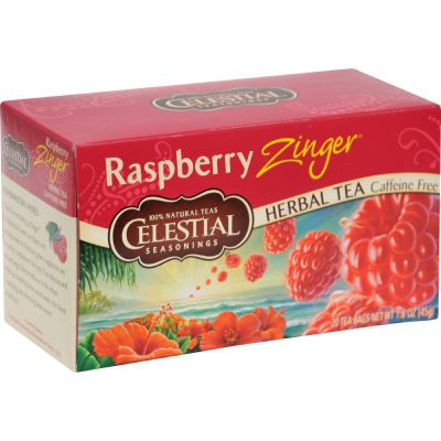 CELESTIAL SEASONINGS HERB TEA,RASPBERRY ZINGER, 20 BAG