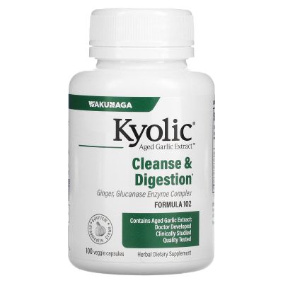 Aged Garlic Extract, Cleanse & Digestion Formula 102, 100 Veggie Capsules, Kyolic