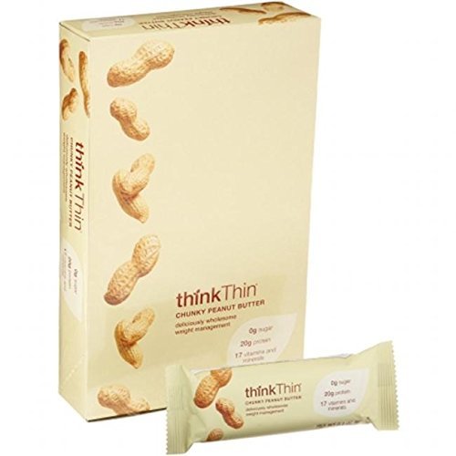 Think Thin Thin Bar, Chnky Pnut BTR, 2.10-Ounce (Pack of 10) (Value Bulk Multi-Pack)