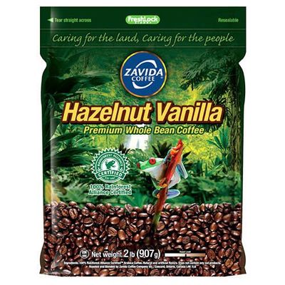 Zavida Hazelnut Vanilla Coffee 32oz (whole beans)