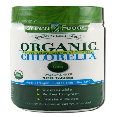 100% Organic Chlorella; 500mg