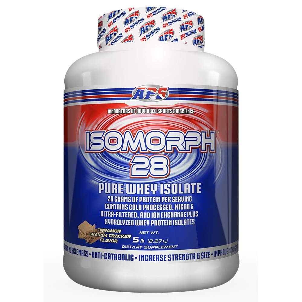 APS Nutrition Isomorph 28 Protein Powder | Pure Whey Isolate | Cold Pressed, Ultra- Filtered, & Ion Exchange Isolates | 28g Protein | 5 Pound (Cinnamon Graham Cracker)
