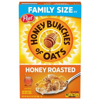 Honey Bunches of Oats Crunchy Honey Roasted Cereal 18 Ounce (Pack of 1) Box