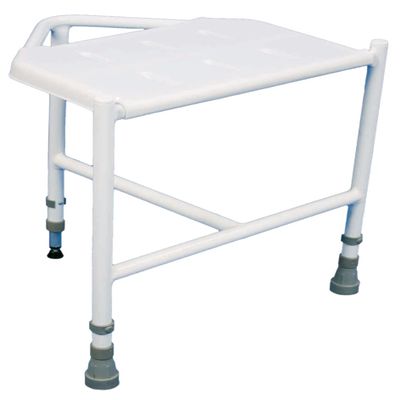 Aidapt Height Adjustable Corner Shower and Bath Stool with Anti Slip Feet, Easy Clean Surface and Drainage Holes. for Elderly, Disabled, Pregnant or Unsteady on Their Feet Users