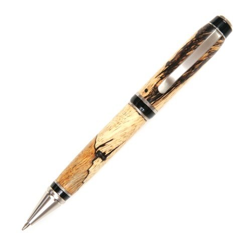 Lanier Pens Cigar Twist Pen - Brushed Satin - Tamarind Spalted