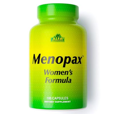ALFA VITAMINS Menopax Women's Formula, Gluten Free Vitamin for Menstrual Health and Overall Wellness, Supports Joints, Energy, and Cycle Balance, Dietary Supplement for Women, 100 Capsules