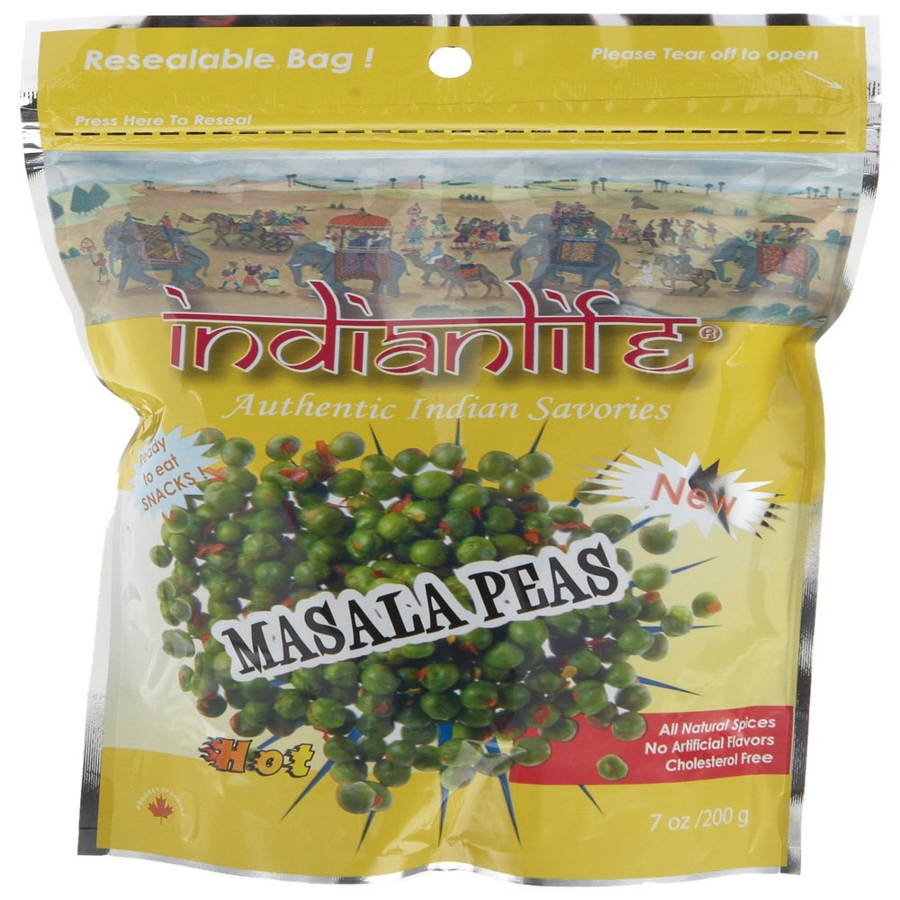 Indianlife Masala Peas, 7-Ounce Pouches (Pack of 8)