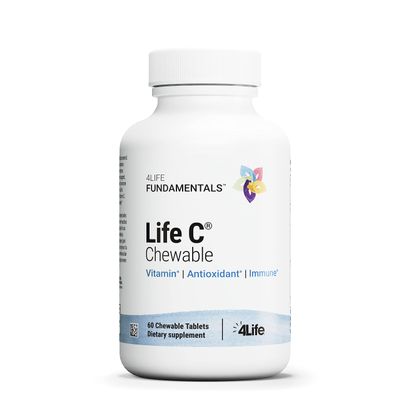4Life Life C - 7 Active Forms of Vitamin C for Immune Support, Nutrient Absorption, and Benefits - Citrus Flavor - 60 Chewable Tablets