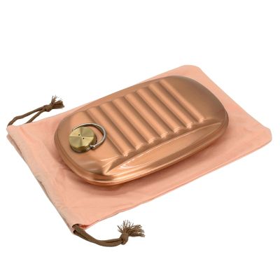 Shinko-do pure copper hot water bottle with bag (small) 1.2L S-9395S