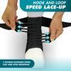 Med Spec ASO Speed Lacer (Large, Black)  Ankle Brace for Sprained Ankle and Peroneal Tendonitis, Orthopedic Ankle Support for Men, Women, Adults, Teens and Kids, Sports Injury Recovery, 223615 view 2