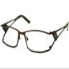 Calabria 813 Retro Designer Reading Glasses 2.75 in Green Women Men Single Power Readers +2.75 Stainless Steel Frame view 1