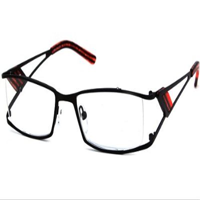 Calabria 813 Retro Designer Reading Glasses 0.75 in Red for Women Men Single Power Readers +0.75 Stainless Steel Frame