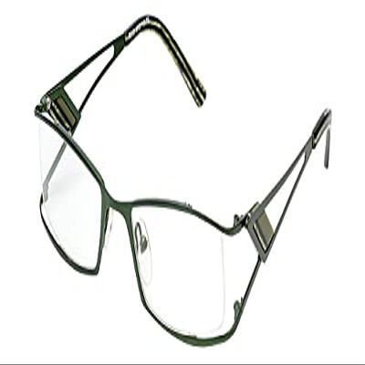 Calabria 813 Retro Designer Reading Glasses 2.25 in Green Women Men Single Power Readers +2.25 Stainless Steel Frame