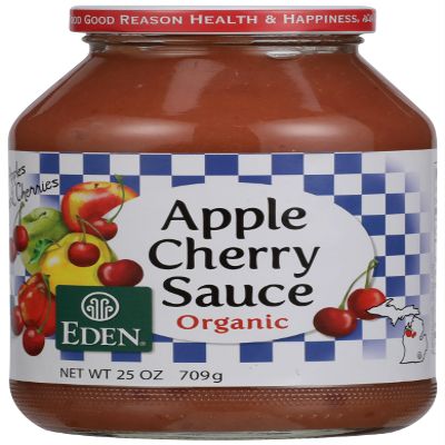 Eden Foods Applesauce Cherry, 25 oz