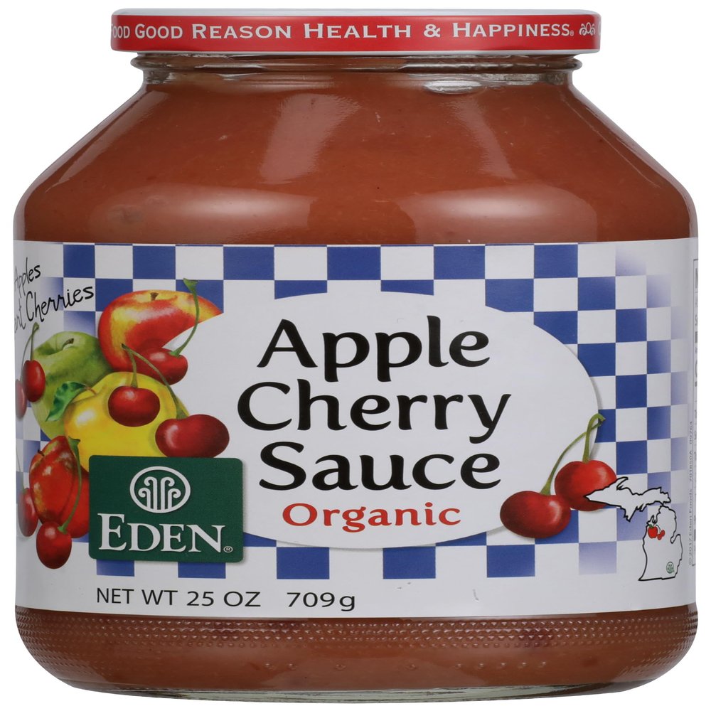Eden Foods Applesauce Cherry, 25 oz