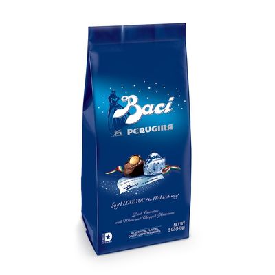 Baci Perugina Dark Chocolate with Whole and Chopped Hazelnuts, 5 Ounce (Original Dark)