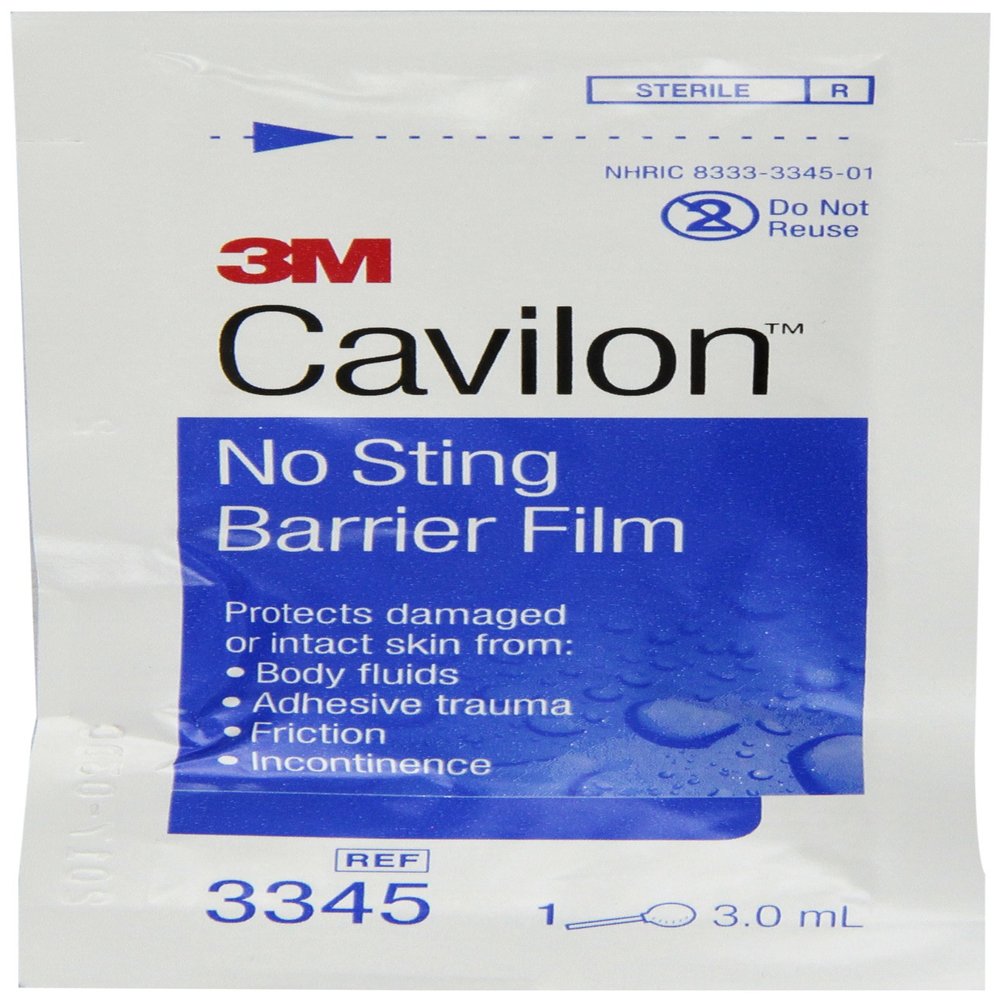 3M Cavilon No Sting Barrier Film 3345, 3 ml Wand Pack of 25