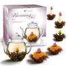 Creano Flowering Tea  Flower Tea Ball Gift set with 17oz Glass Teapot - Black tea view 1