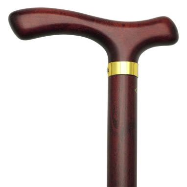 Men Fritz Cane Burgundy Maple Shaft, Burgundy Handle -Affordable Gift! Item #DHAR-9760900