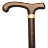 Men Extra Wide Ergonomic Derby Cane Walnut -Affordable Gift! Item #HAR-9769207 view 1
