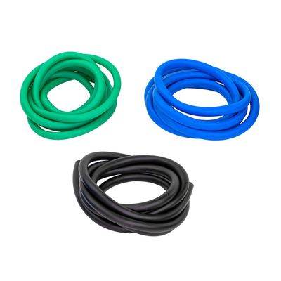 CanDo 10-5382 Low Powder Exercise Tubing Pep Pack, Moderate with Green/Blue/Black