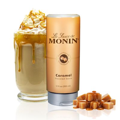 Monin - Gourmet Caramel Sauce, Rich and Buttery, Great for Desserts, Coffee, and Snacks, Gluten-Free, Non-GMO (12 Ounce)