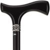 Royal RC Canes Slim Line Black Beachwood Walking Cane with Fritz Handle, Braided Pewter Collar, 16mm Tip  Lightweight Walking Stick for Men and Women view 2