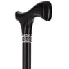 Royal RC Canes Slim Line Black Beachwood Walking Cane with Fritz Handle, Braided Pewter Collar, 16mm Tip  Lightweight Walking Stick for Men and Women view 3