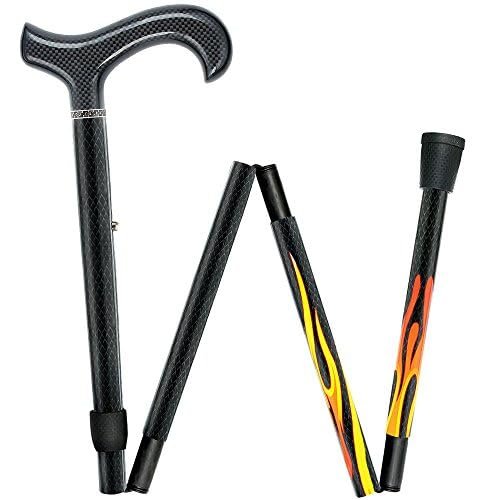 Stylish Walking Sticks  Derby Walking Canes with Mesh Carbon Fiber Shaft  Colorful Best Gift for Men and Women Comfortable Lightweight & Safe to Walk.