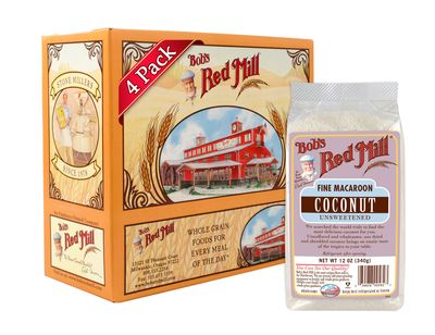 Bob's Red Mill Fine Macaroon Coconut (Unsweetened), 12 Ounce (Pack of 4)