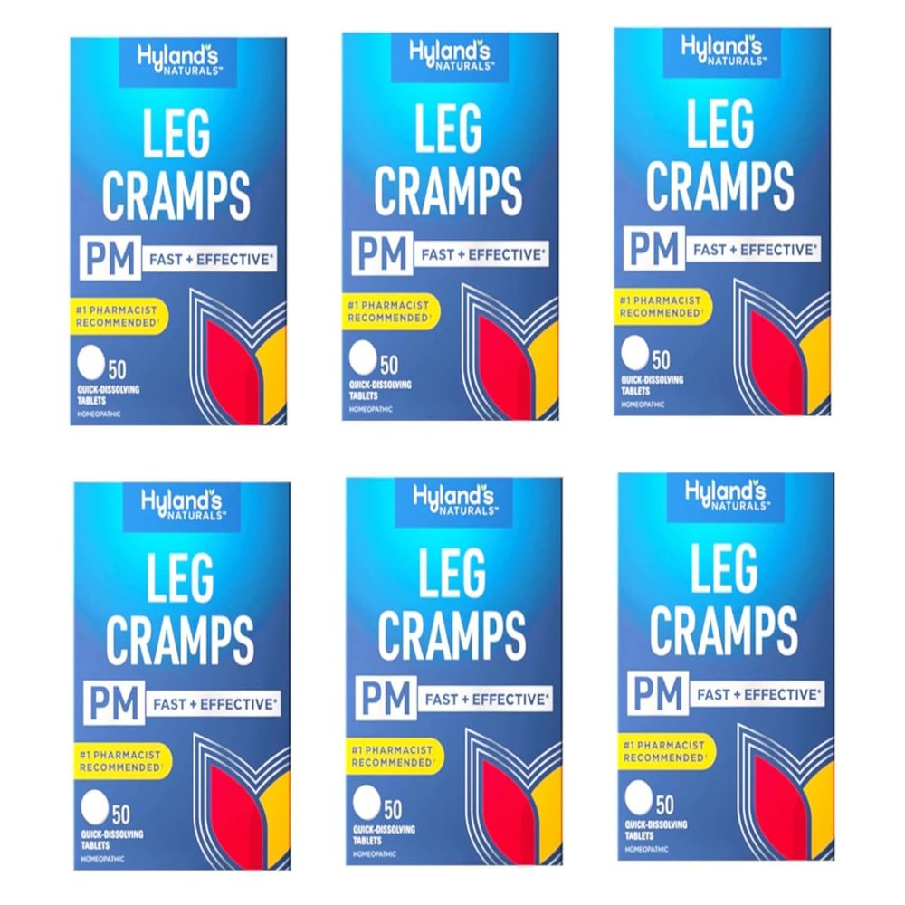 Hyland's Leg Cramps PM With Quinine Tablets 50 ea ( Pack of 6)
