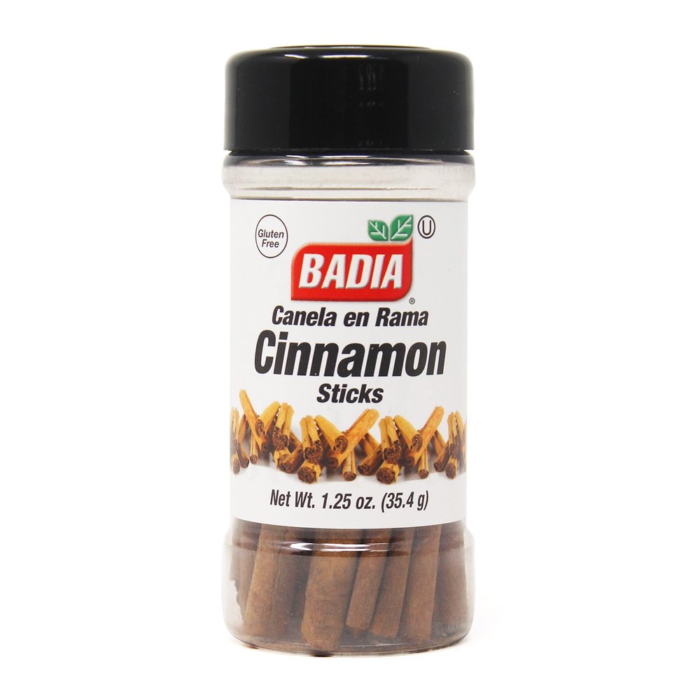 Badia Cinnamon Sticks, 1.25 oz  Sweet and Warm Aromatic Whole Cinnamon Spice  Natural, Gluten Free, Kosher, and No MSG
