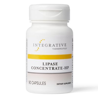 Integrative Therapeutics Lipase Concentrate-HP - Enzyme Supplement for The Digestion of Fats - Nutrient Absorption & GI Tract Health Support* - Dairy-Free & Vegan - 90 Count (45 Servings)
