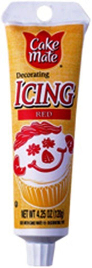 Cake Mate Red Icing, 4.25 Ounce Pouch (Pack of 12)