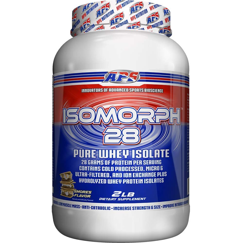 APS Nutrition Isomorph 28 Protein Powder | Pure Whey Isolate | Cold Pressed, Ultra- Filtered, & Ion Exchange Isolates | 28g Protein | 2 Pound (SMores)