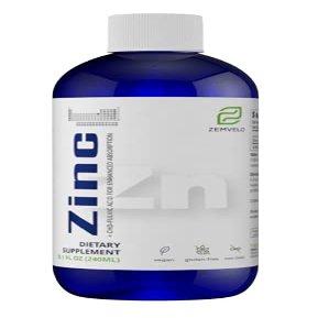 ZEMVELO Liquid Ionic Zinc Supplement  Supports Immune Health & Energy Production  Maintains Skin and Cellular Health  3-Month Supply