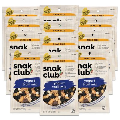 Snak Club All Natural Yogurt Trail Mix, Non-GMO, 3.25-Ounces, 12-Pack