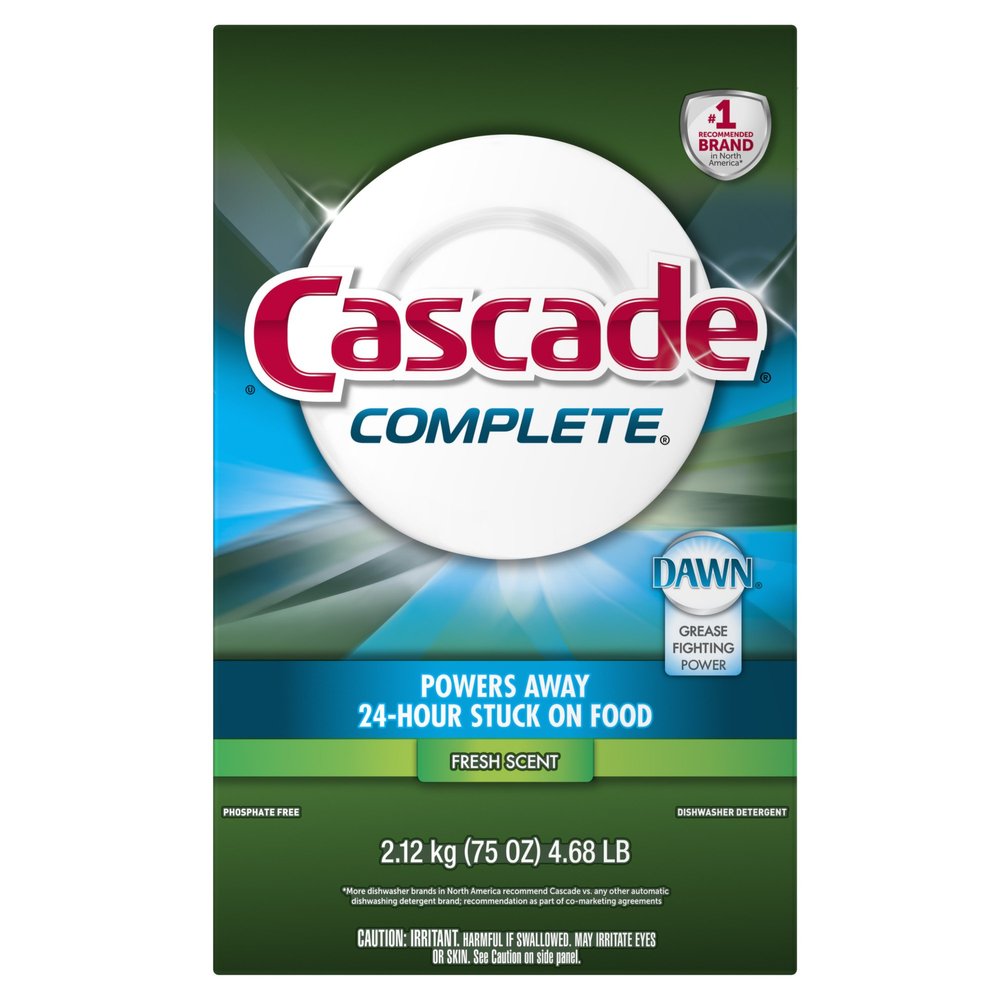 Cascade Complete All-in-1 Powder Dishwasher Detergent, Fresh Scent, 75-Ounce Boxes (Pack of 7)