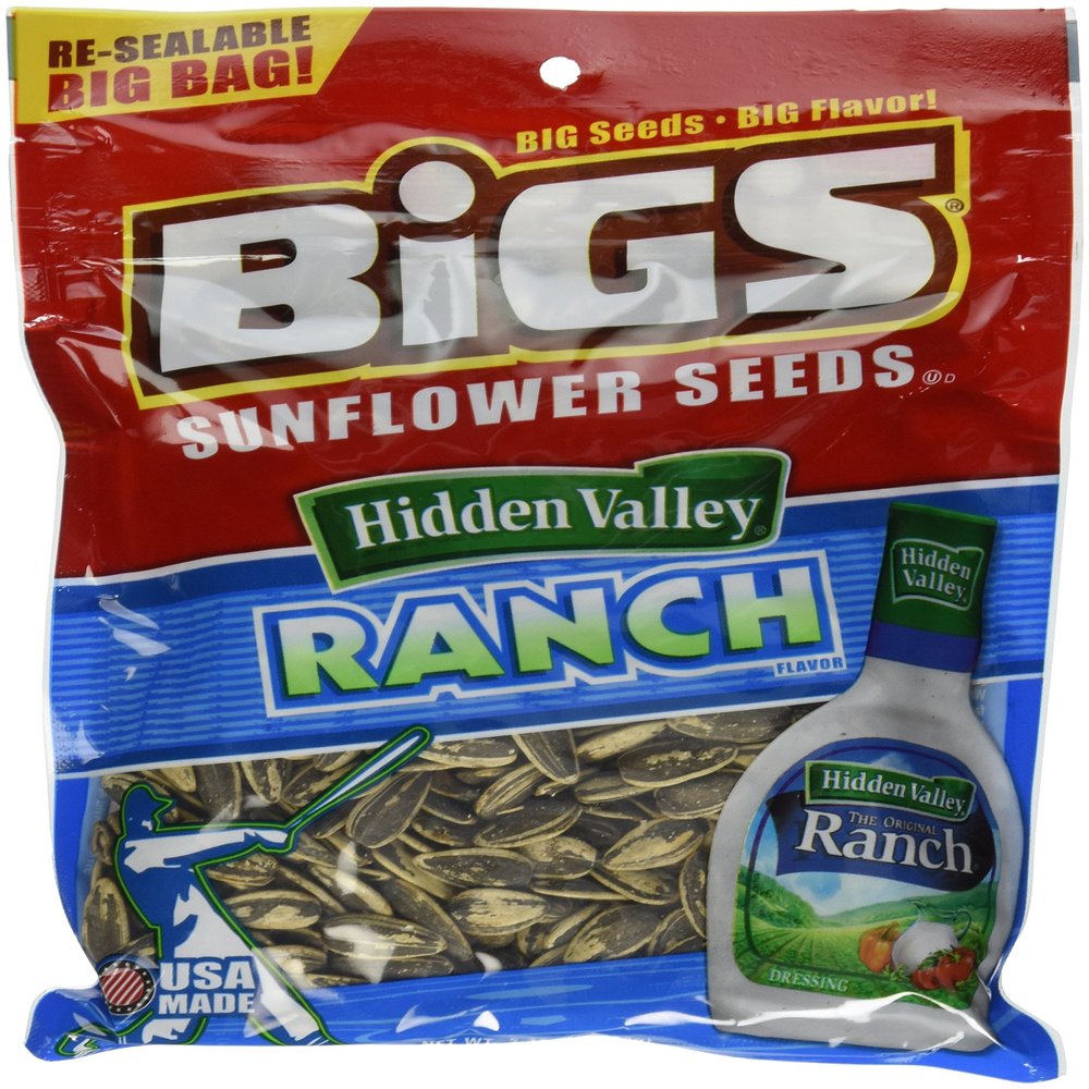 Bigs Zesty Ranch Sunflower Seed, 5.3500-Ounce (Pack of 12)