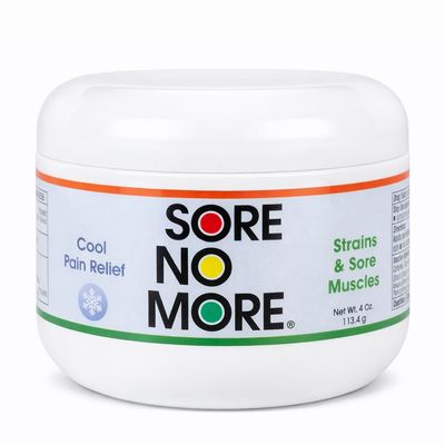 Sore No More Cool Relieving Gel for Aches & Pains in Muscles & Joints associated with Strains, Bruises & Sprains | Absorbs Quickly with a Refreshing Lemon Aroma | 4 oz Jar